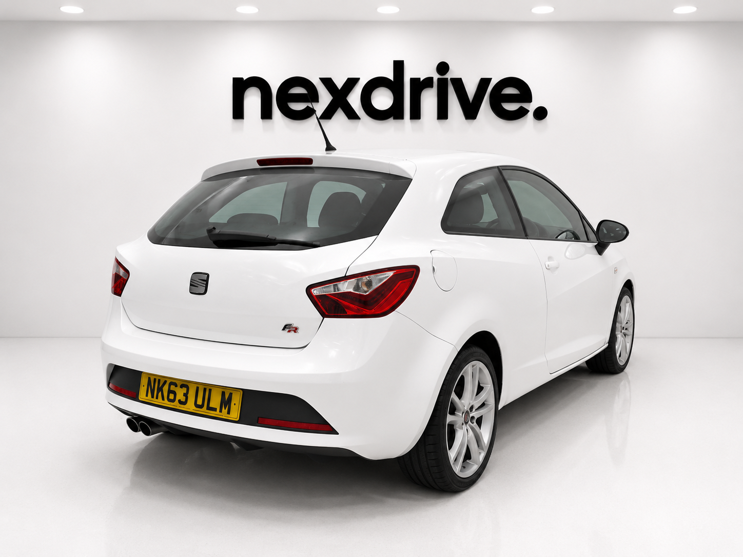 2013 SEAT Ibiza FR rear three quarter FR badge